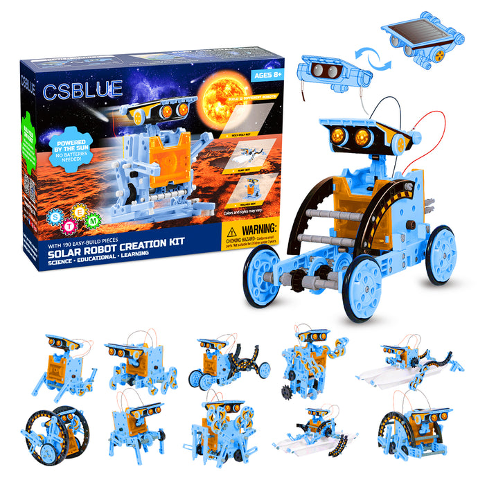 12-in-1 Solar Robot, Blue, 2024 New