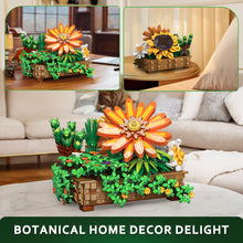 Load image into Gallery viewer, Sunflower Artificial Flowers Building Sets, Flower Bouquet for Adults, Creepers Bonsai Tree Home Decor, Mothers day, Anniversary and Valentines Gifts for Women
