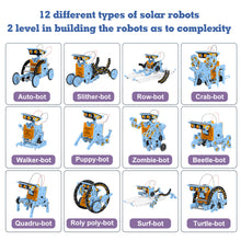 Load image into Gallery viewer, 12-in-1 Solar Robot, Blue, 2024 New
