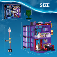 Load image into Gallery viewer, Diagon Alley- HP Knight Bus Pub Building Toy Gifts for Kids, Girls, and Boys Ages 8+ (486 Pieces), Include Magic Wands and Wizard Snowy Owl
