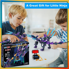 Load image into Gallery viewer, EDUCIRO 3in1 Legendary Dragon Building Toy Fly Dragon - Kylin and 2 Battle Ninja Knights and a Treasure Chest
