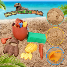 Load image into Gallery viewer, Sand Toy Dinosaur with Mesh Bag 33 Piece, Beach Sandbox
