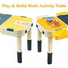 Load image into Gallery viewer, Toddlers Activity Table with Building Blocks Kids Table Learning &amp; Education Preschool Toys
