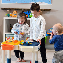 Load image into Gallery viewer, Toddlers Activity Table with Building Blocks Kids Table Learning &amp; Education Preschool Toys
