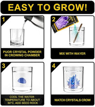 Load image into Gallery viewer, Crystal Growing Kit, Grow 3 Vibrant Crystals - GP TOYS
